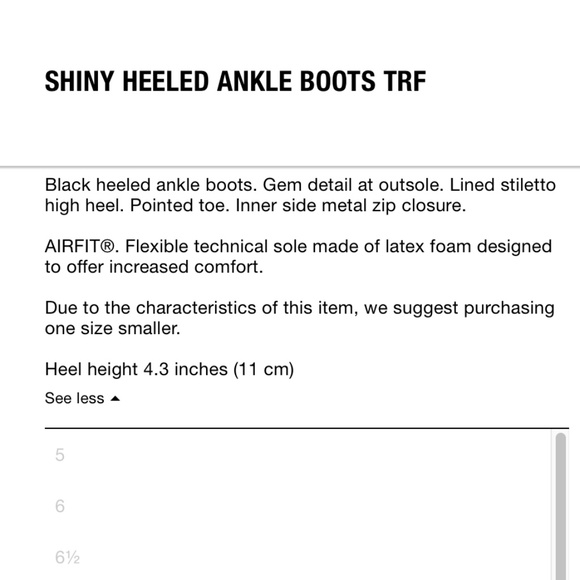 🤩Sexy Zara Black & Shiny Heeled Ankle Boots NWT🤩 - Picture 8 of 10